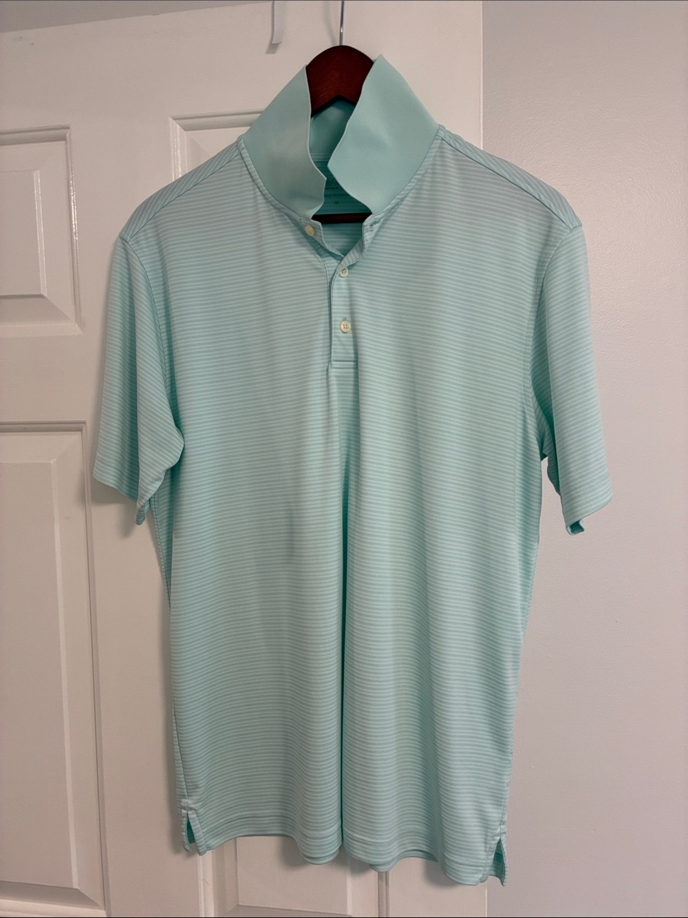 Walter Hagen Mint Green Fine-Striped Performance Polo